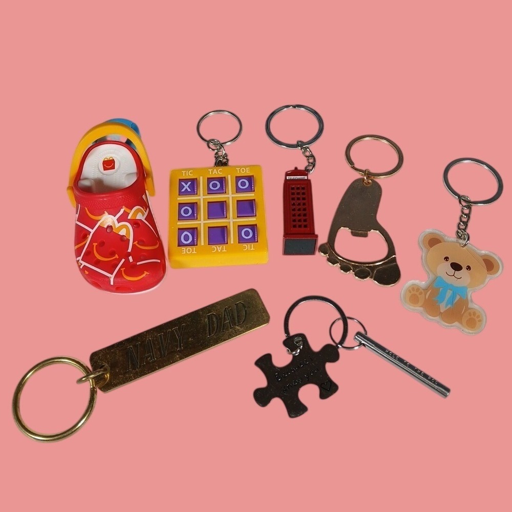 Keychain Lot Mixed Novelty Metal Plastic Gift